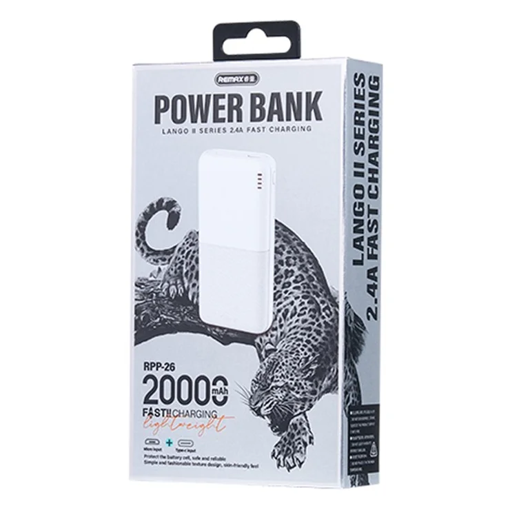 Power Bank 20000mAh RPP-26 REMAX Lango II Series Power Bank 20000mAh RPP-26 REMAX Lango II Series